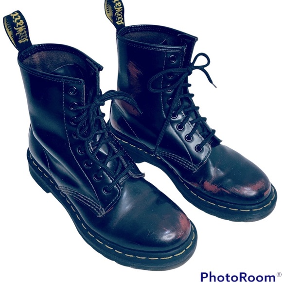 DR Martens Cherry Lace Red Docs 1460 Boots Size 38 - Picture 2 of 16